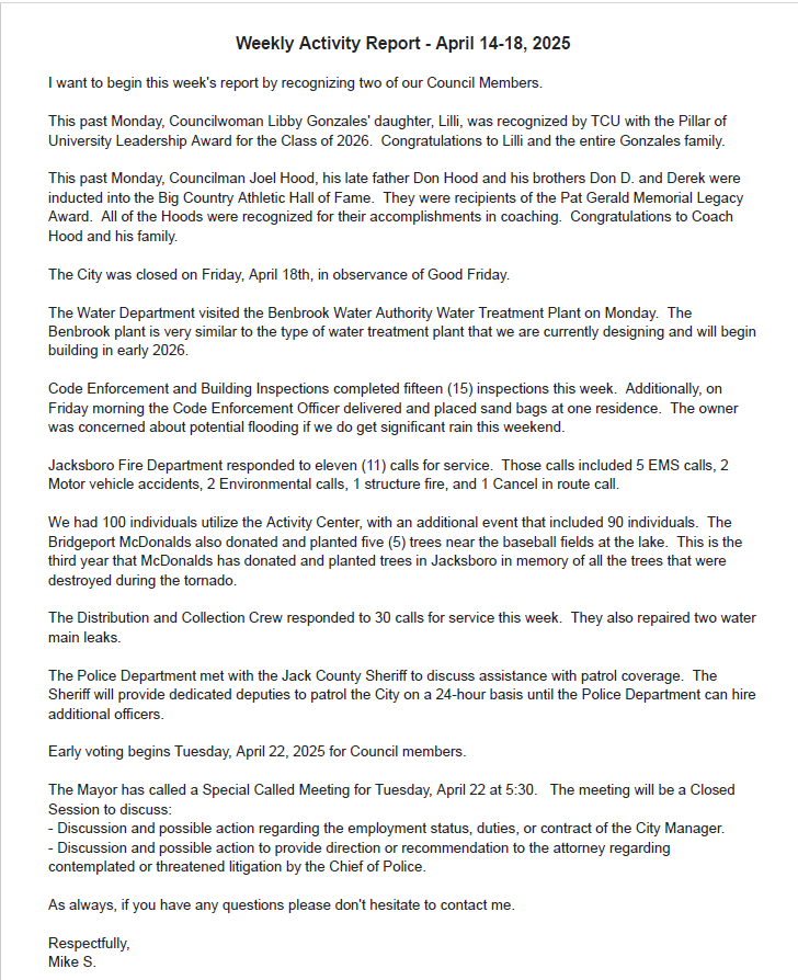 WAR April 14-18, 2025